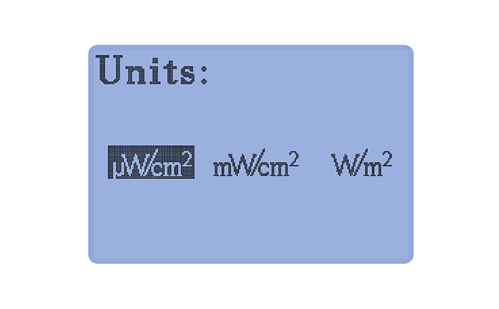 紫外線輻射照度計(jì)單位切換 紫外線輻射照度計(jì)單位切換